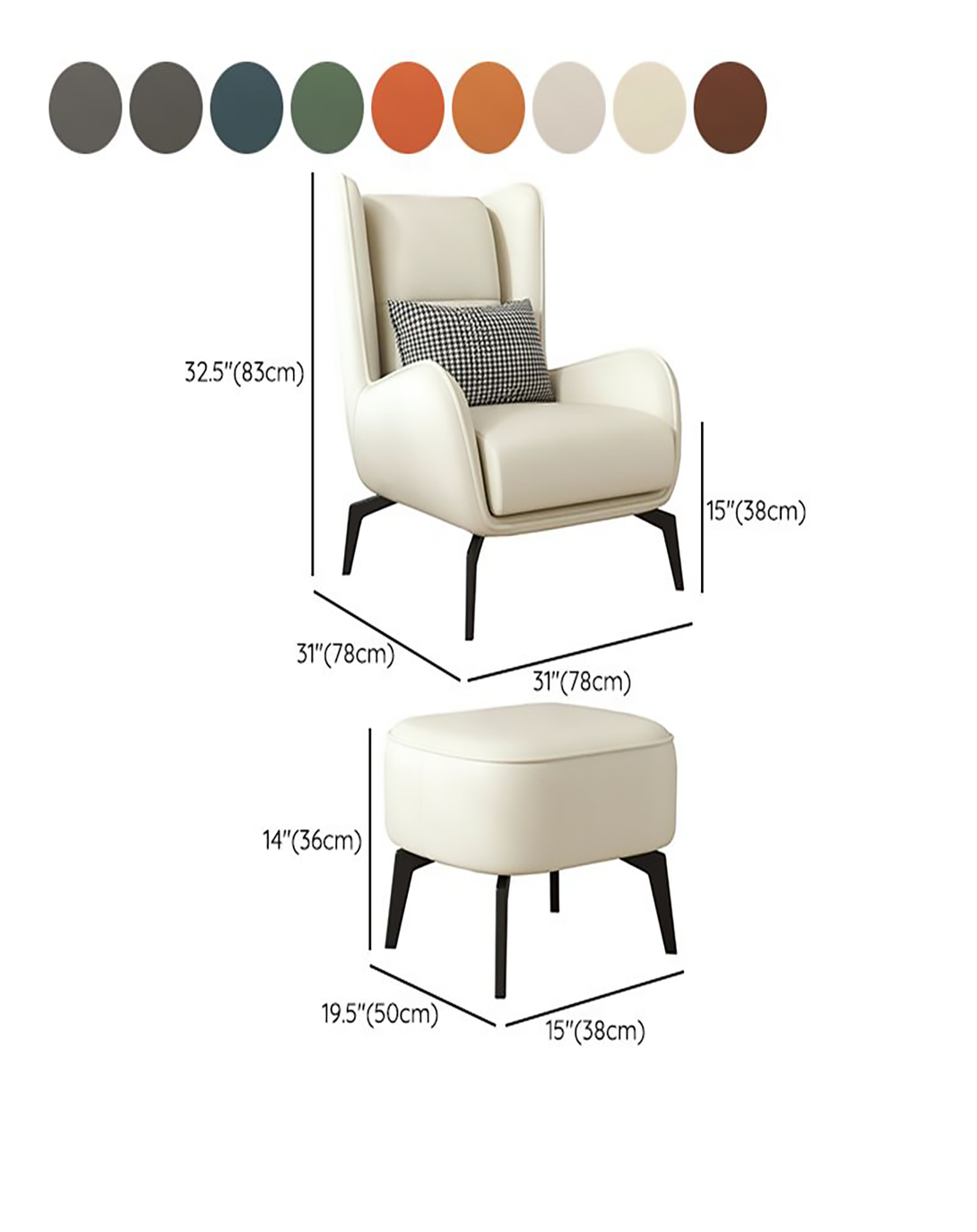 Regal Luxe Leather Sofa Chair ANGIE HOMES