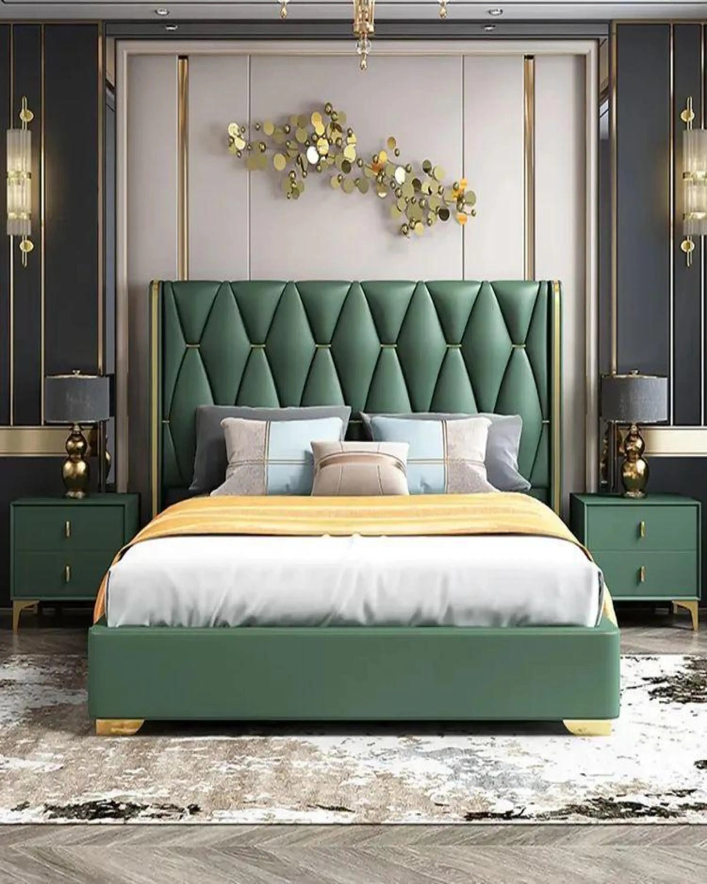 Remi Green Luxury Bed ANGIE HOMES