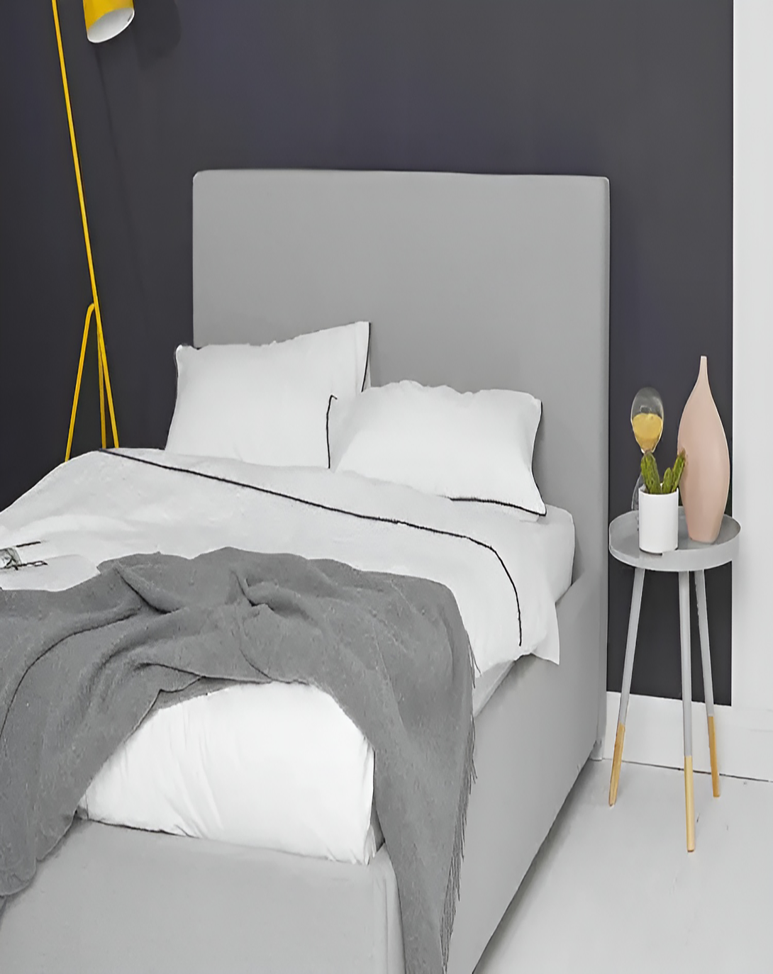 Remi Grey Modern king/Queen Size Double Bed ANGIE HOMES