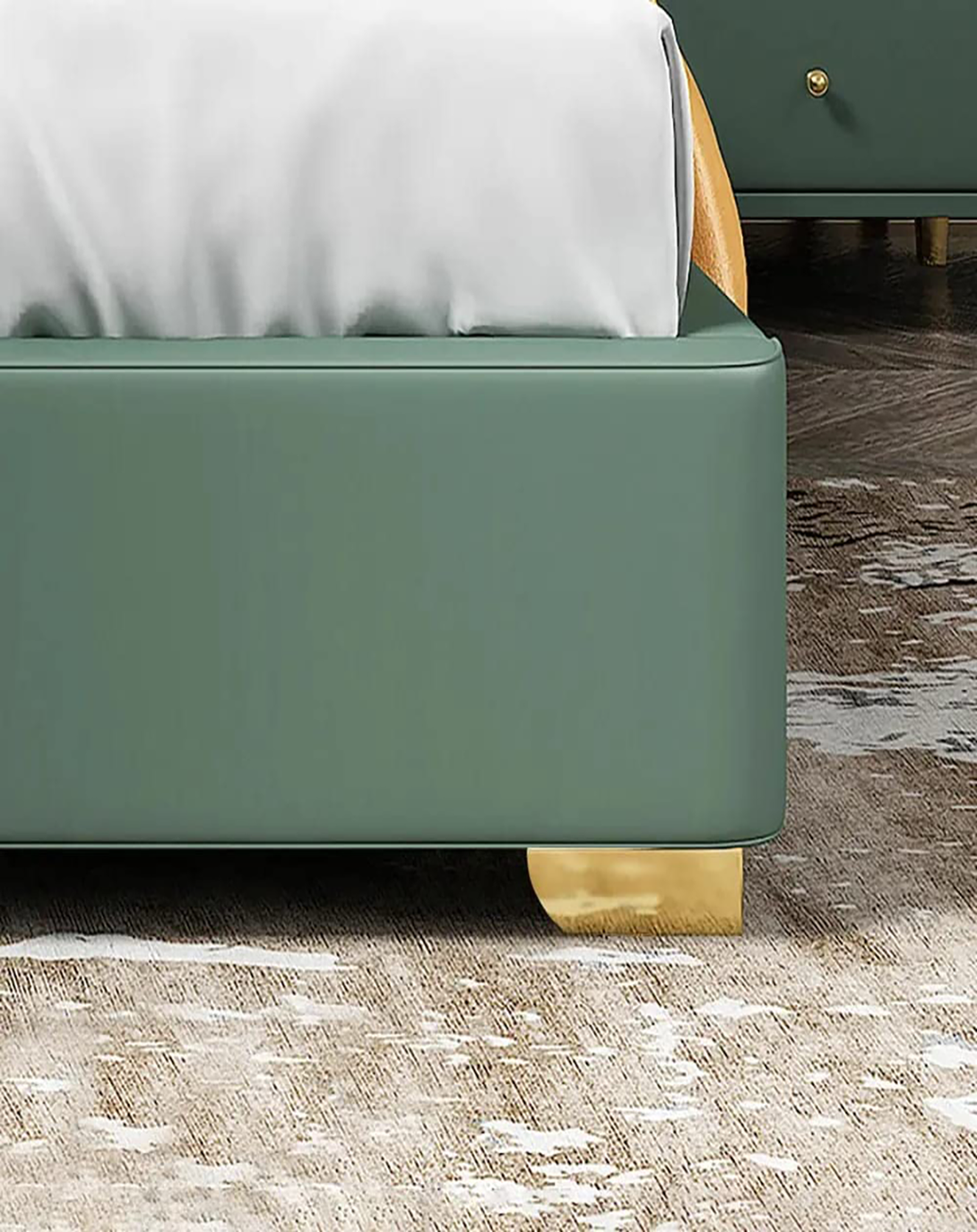 Remi Stylish Bed With Quintet Striped Head Board ANGIE HOMES