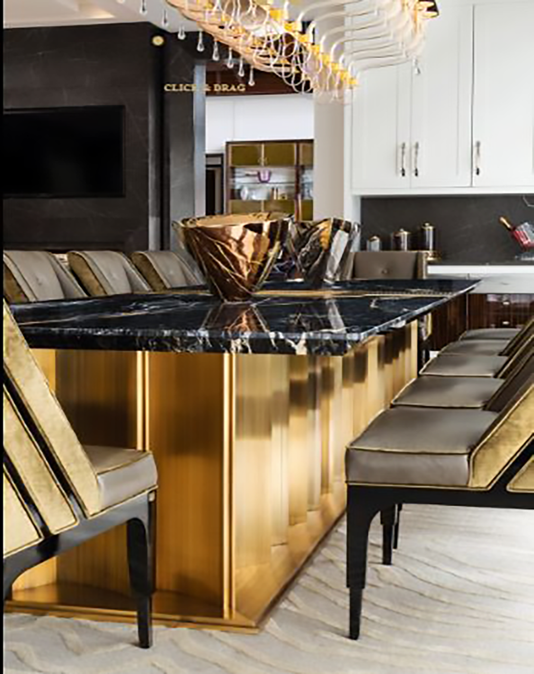 Rex Black Marble Dining Table - Angie India Furniture ANGIE HOMES