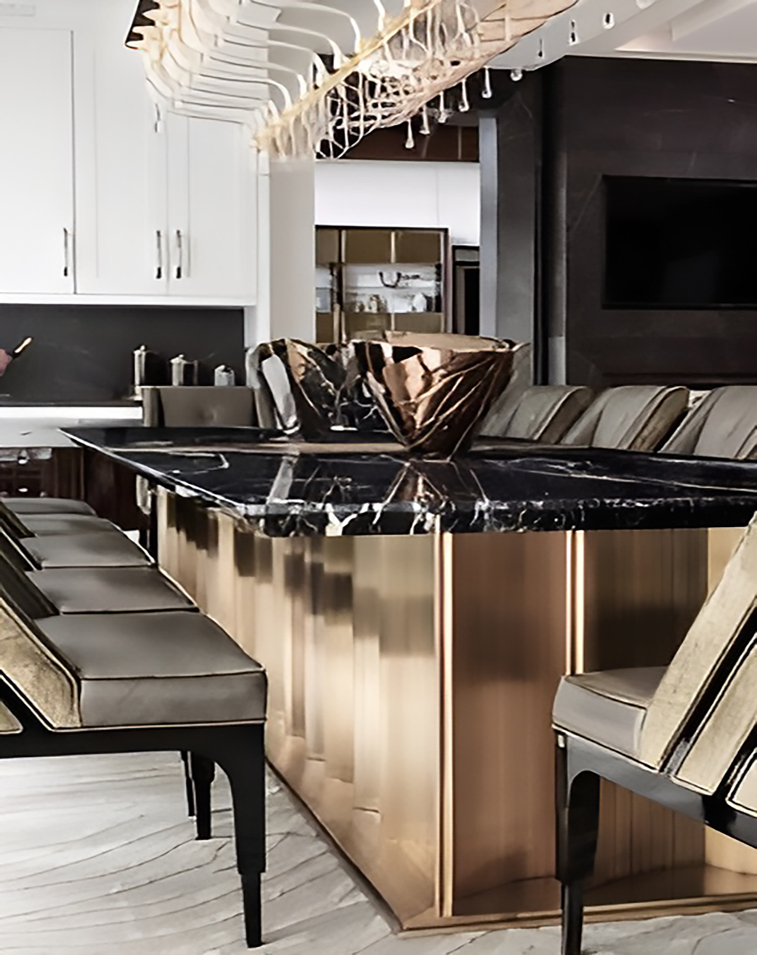 Rex Black Marble Dining Table - Angie India Furniture ANGIE HOMES