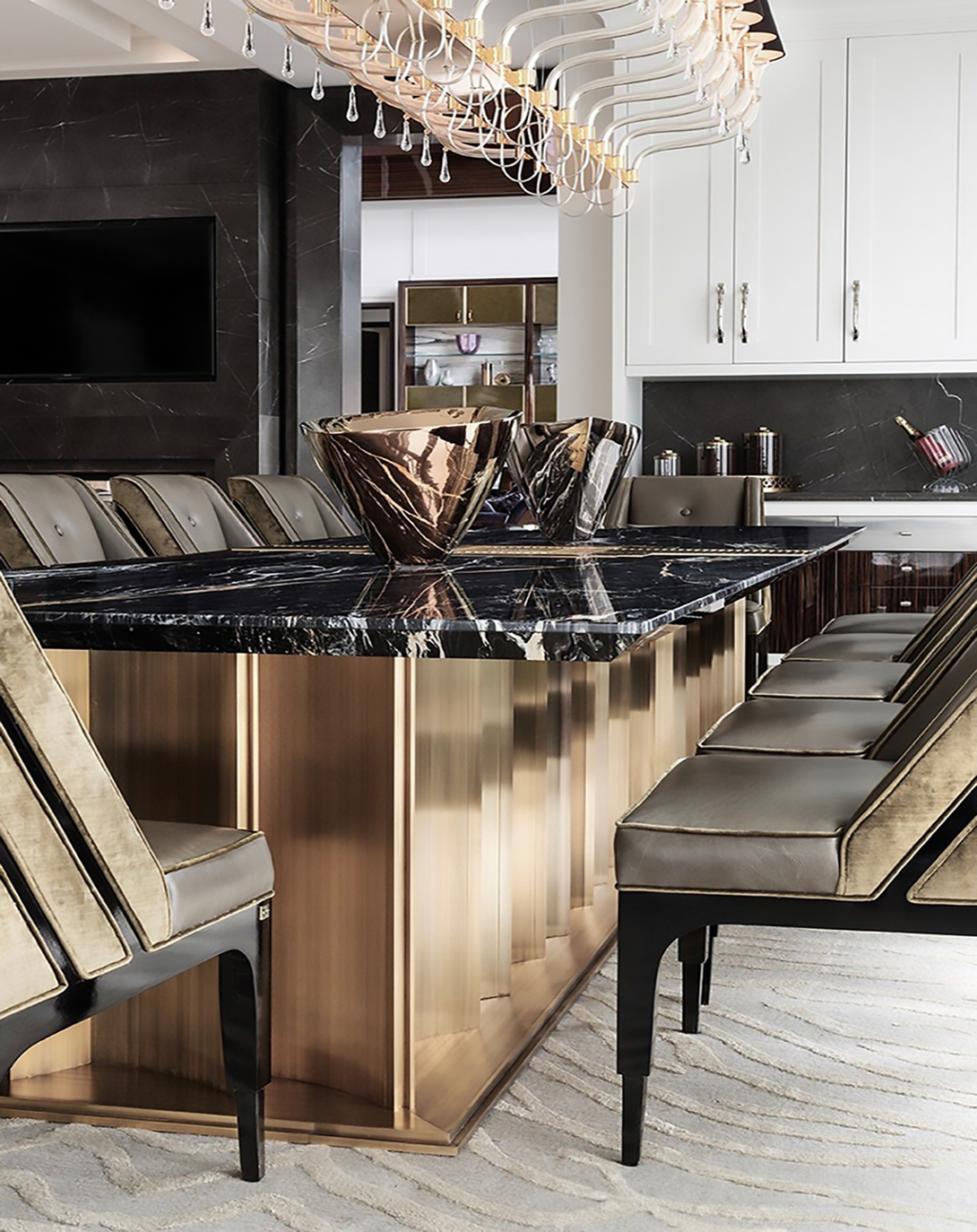 Rex Black Marble Dining Table - Angie India Furniture ANGIE HOMES