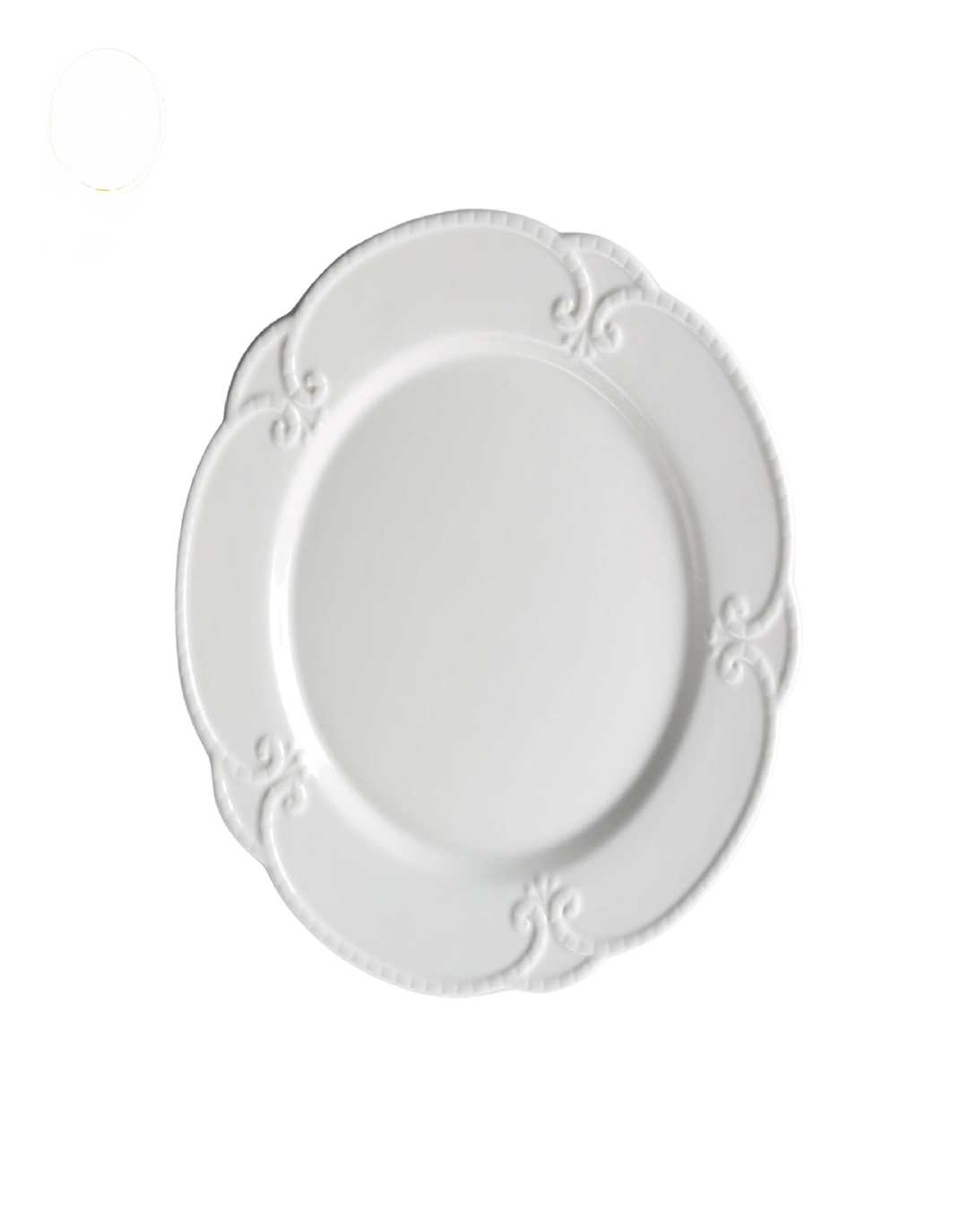 Rim Accent White Plates Set