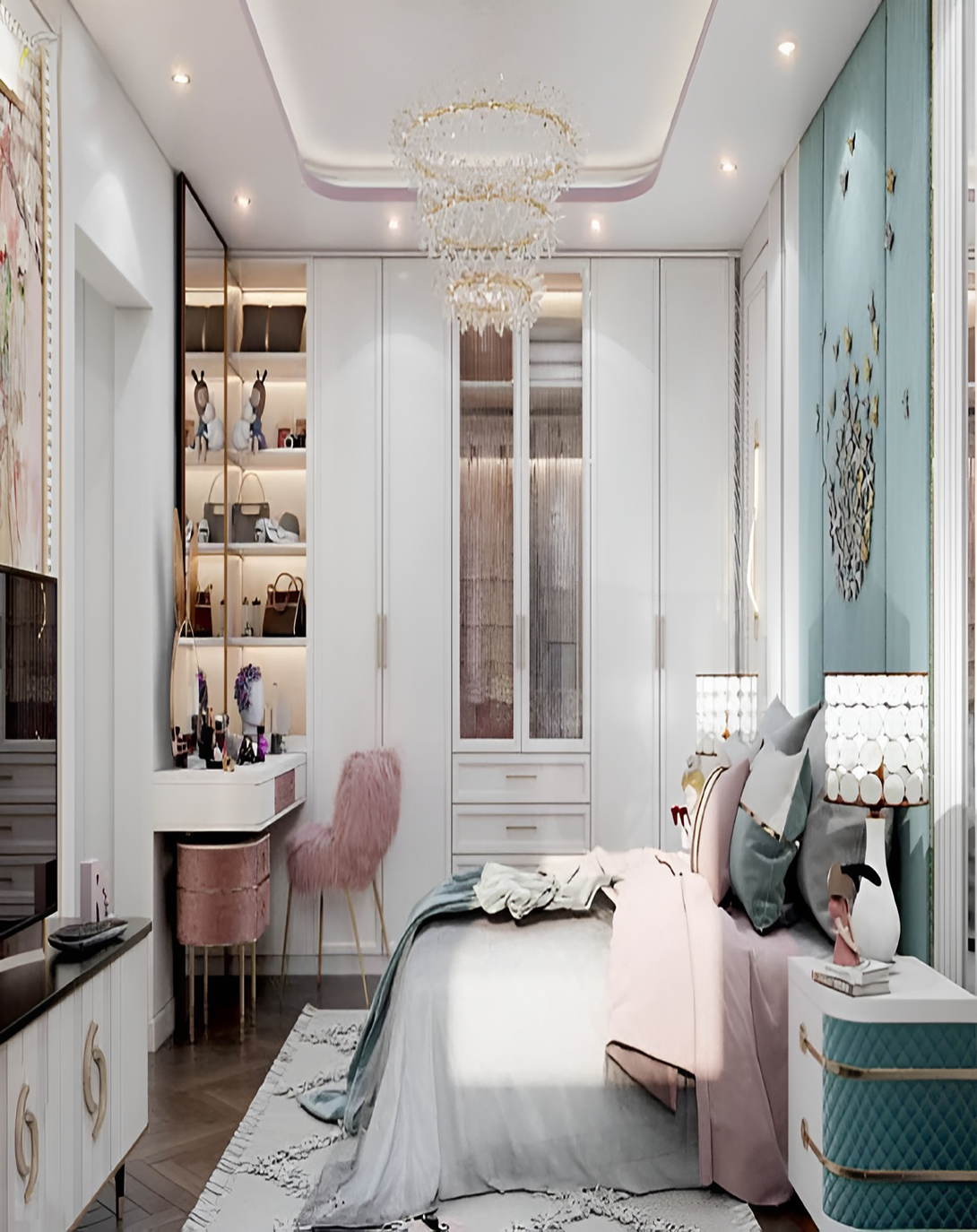 Rivka Modern Stylish Bed With High Back Panel ANGIE HOMES