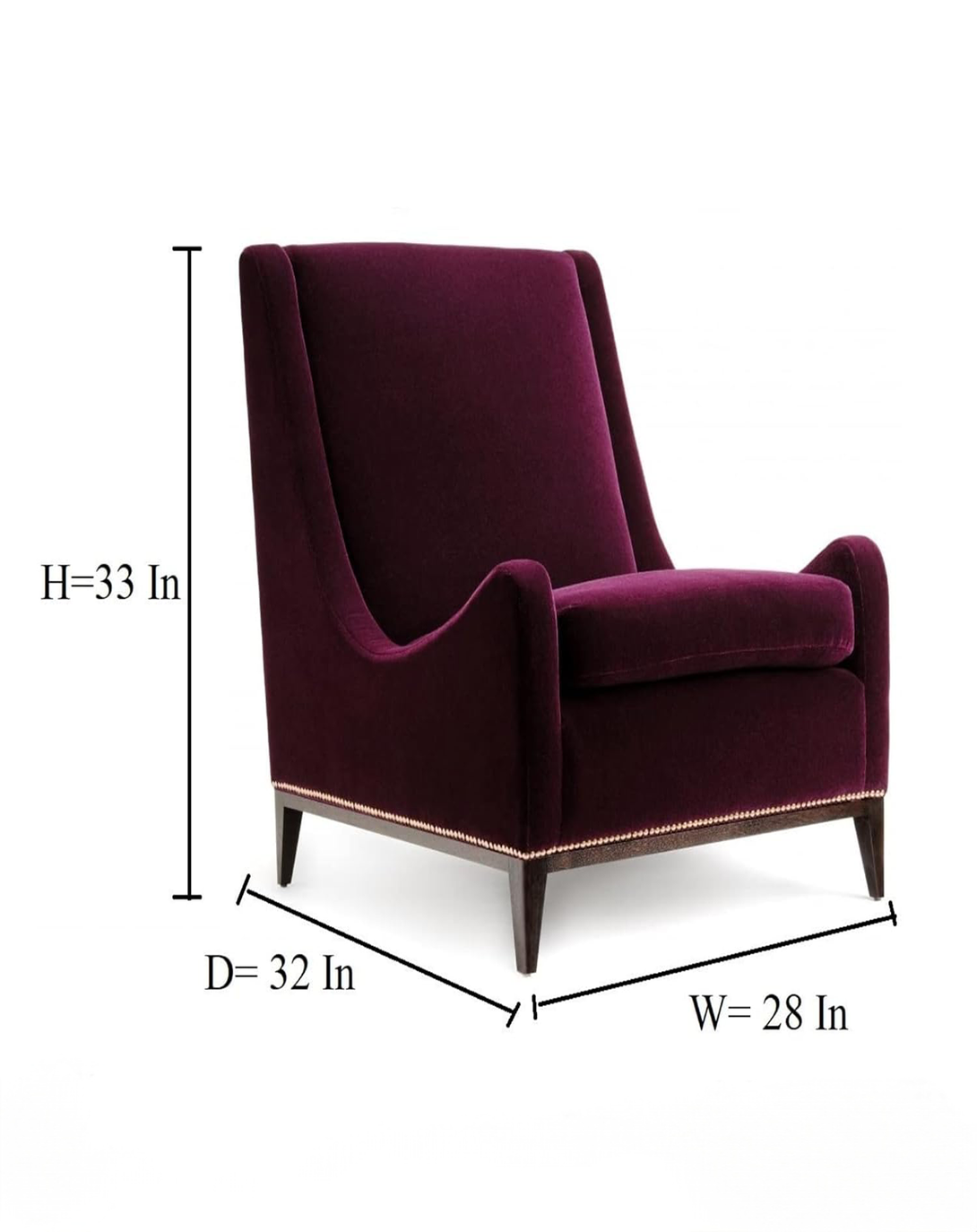 Roksana Wine Sofa Chair  Stylish sofa chair