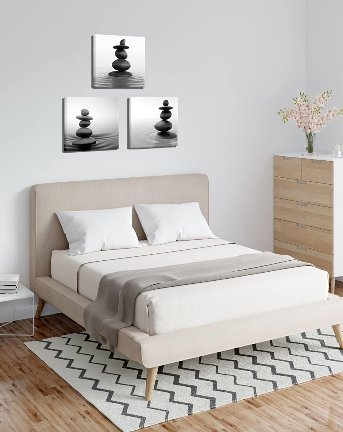 Rory Beige Bed With Head Board ANGIE HOMES