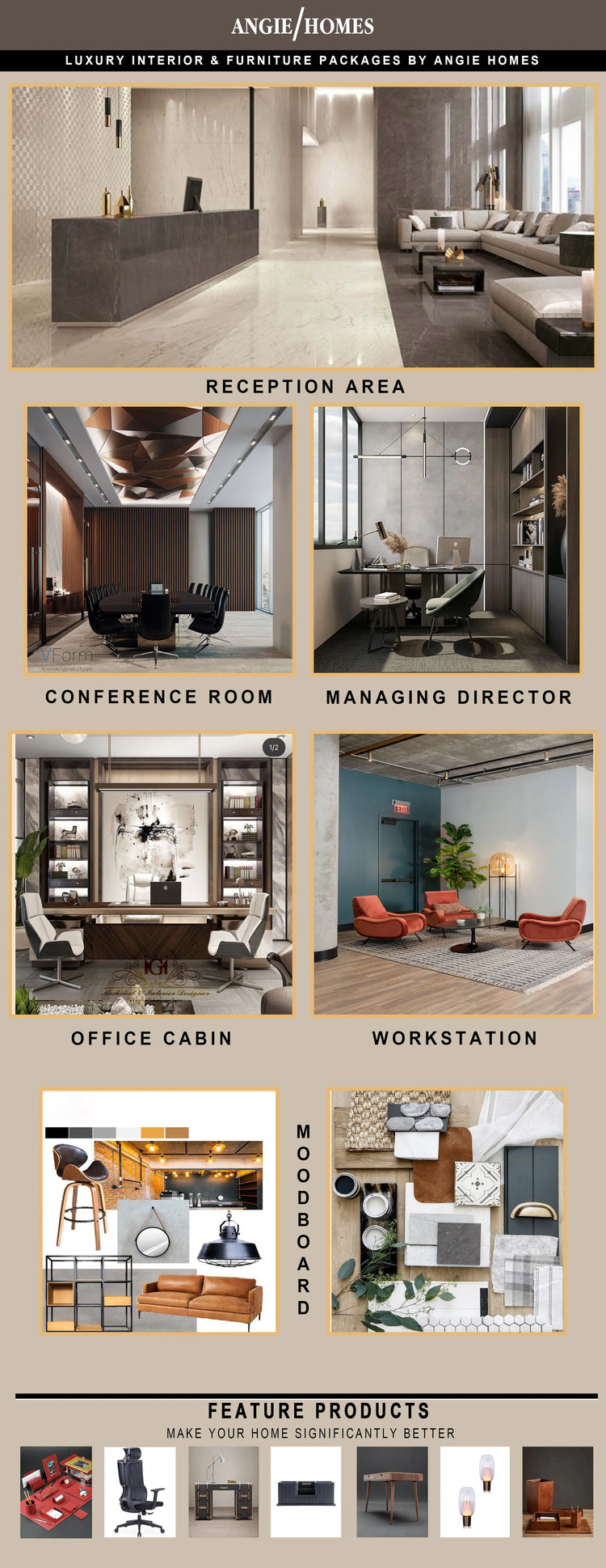 Rose Luxury CEO Office Interior Design - Interior Solutions – ANGIE HOMES
