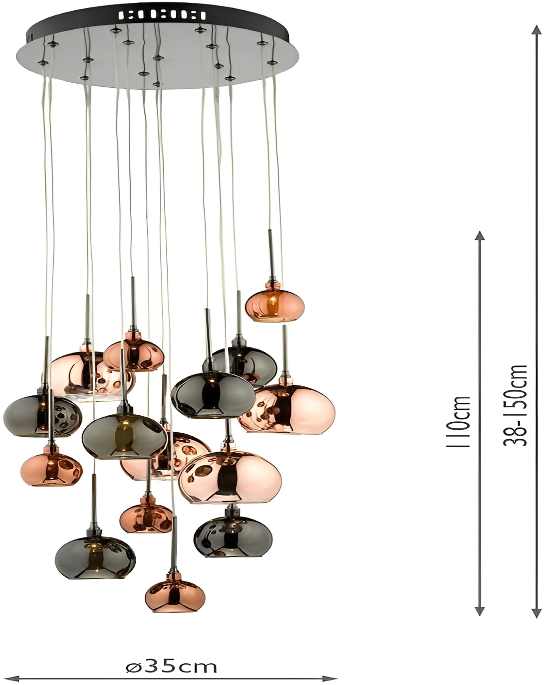 Round Multicolor Metal Hanging Lights