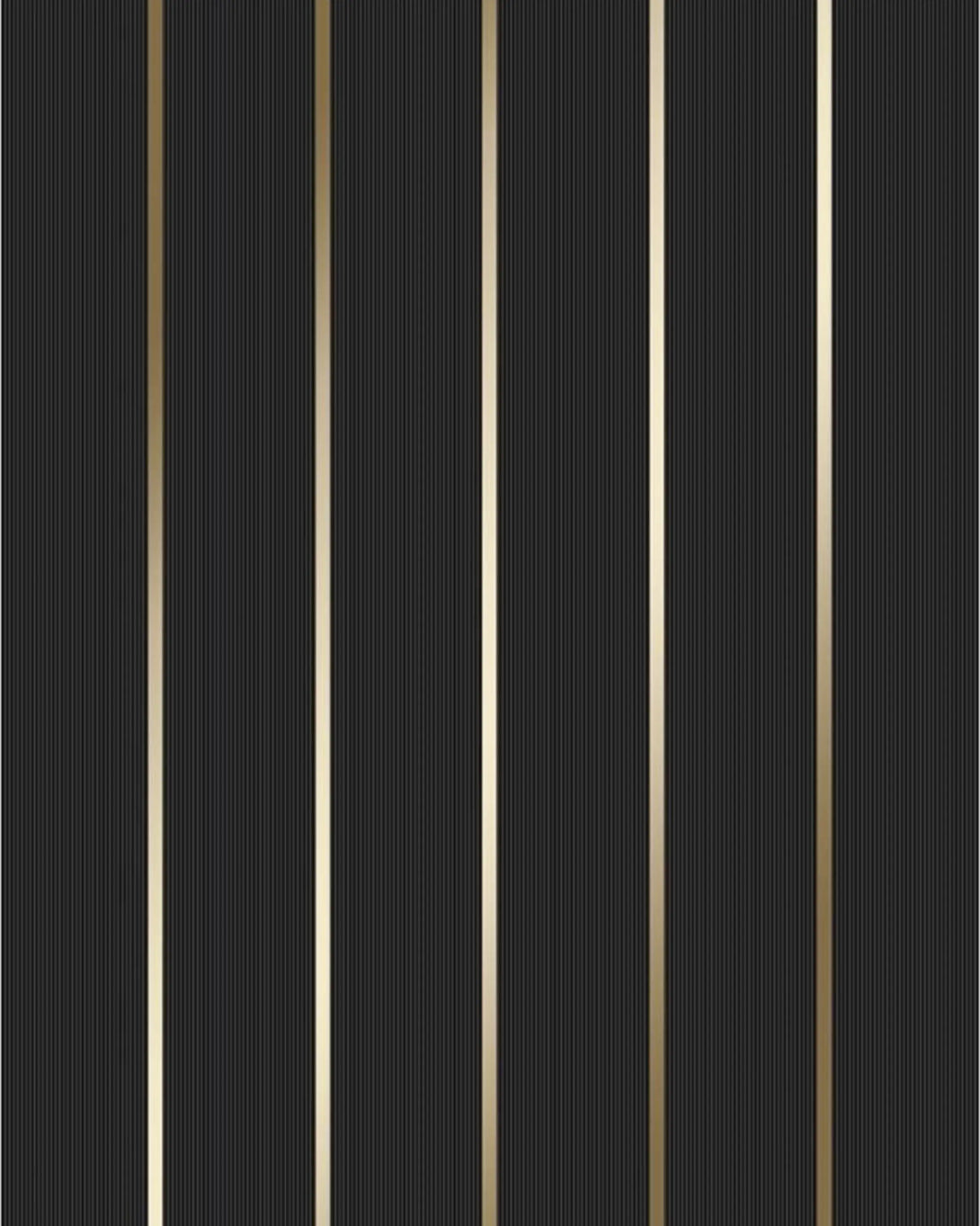 Shia Black & Golden Striped Fabric