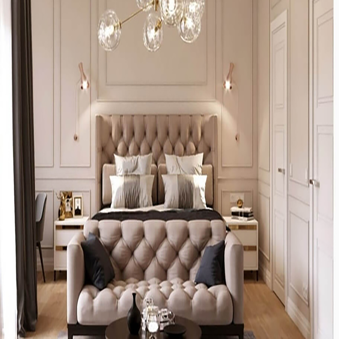 SHIARA QUILTED BED WITH MODERN HEAD BOARD ANGIE HOMES