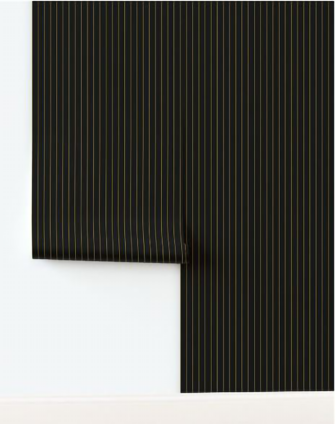 SHIA BLACK & GOLDEN STRIPED FABRIC