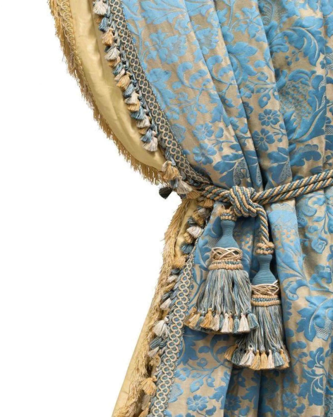 Siroi Light Blue Floral Curtains