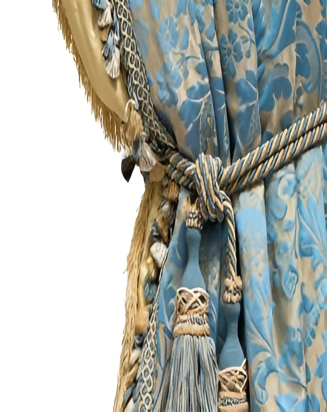 SIROI LIGHT BLUE FLORAL CURTAINS