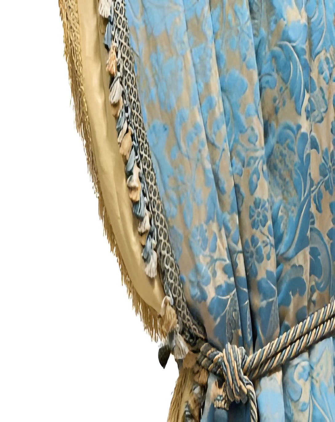 SIROI LIGHT BLUE FLORAL CURTAINS ANGIE HOMES