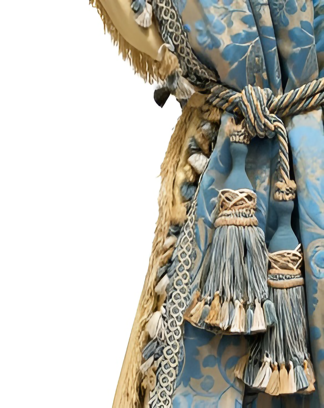 SIROI LIGHT BLUE FLORAL CURTAINS ANGIE HOMES