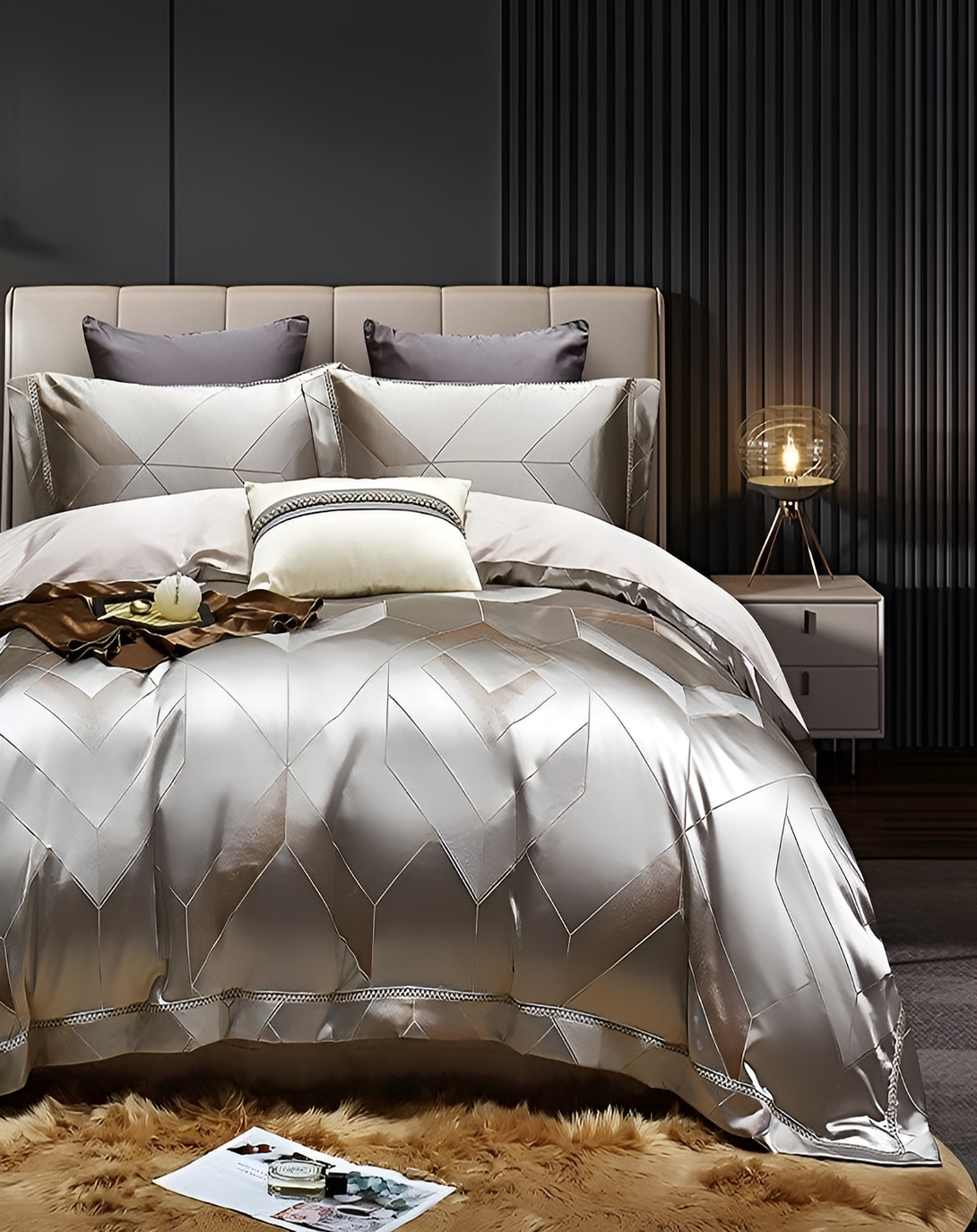 SPRUCE LINEN BED SET (SET OF 4) ANGIE HOMES