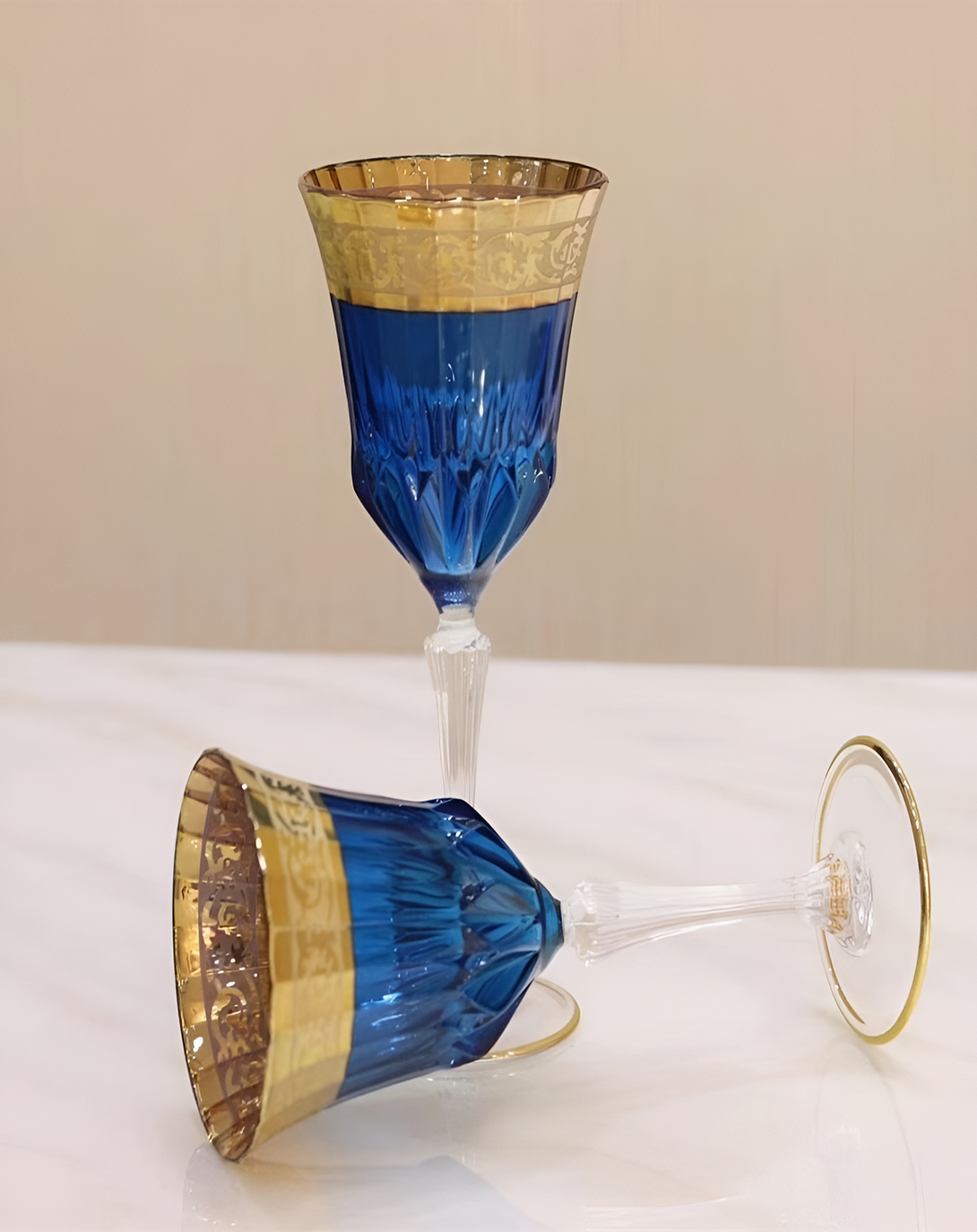 SPYRE Champagne Cut Glass Set