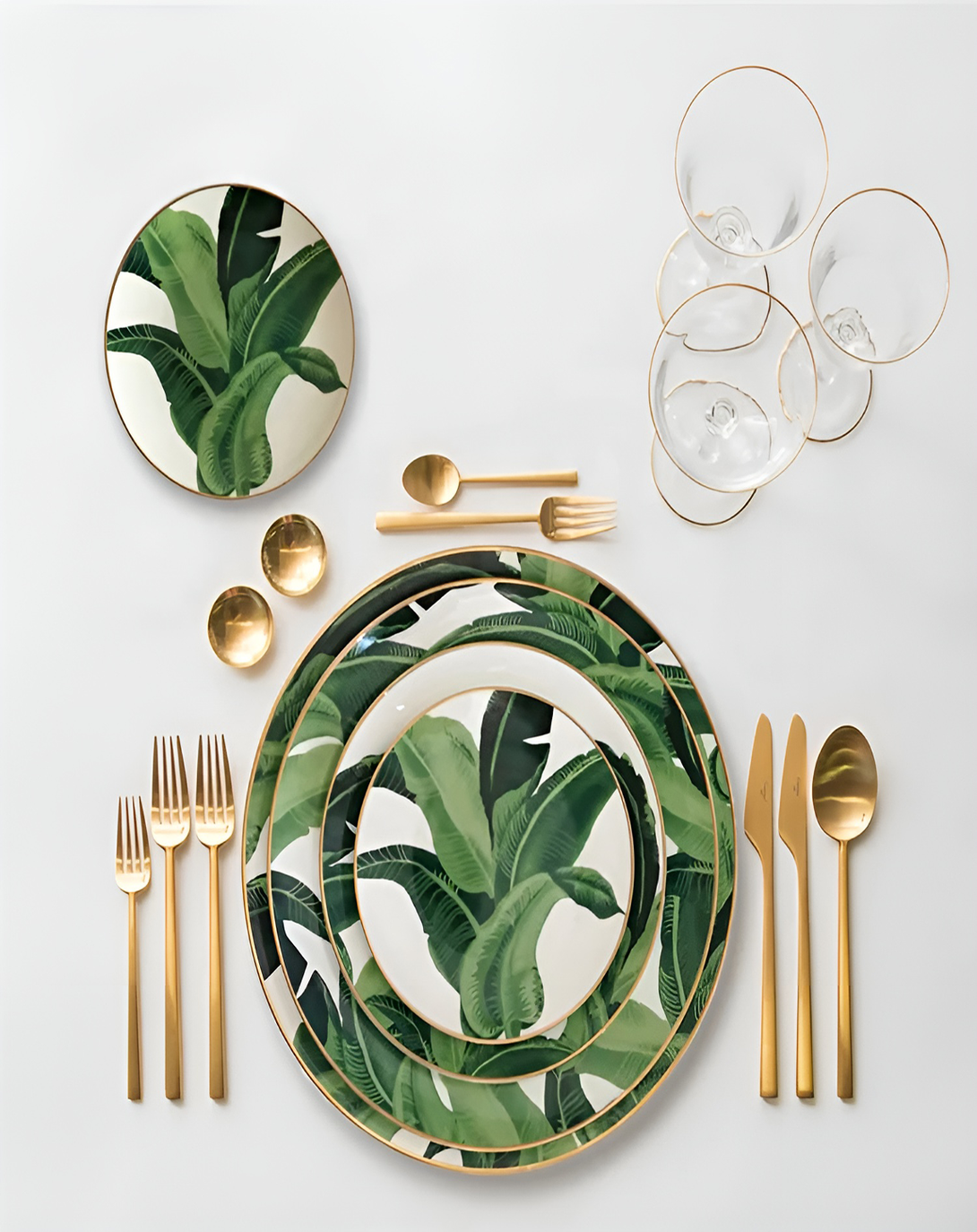 STYLISH PORCELAIN LEAF PRINT PLATES ANGIE HOMES