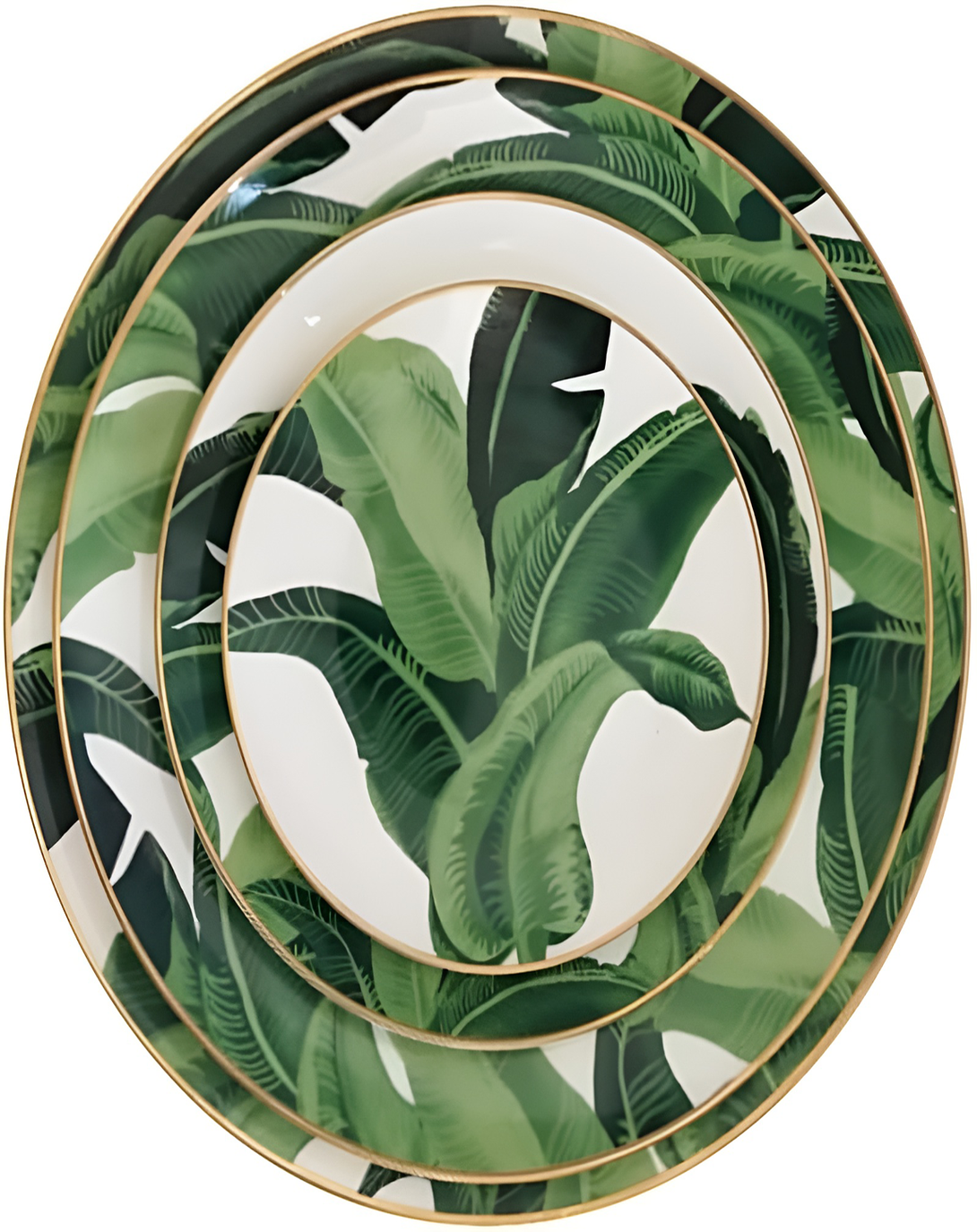 STYLISH PORCELAIN LEAF PRINT PLATES ANGIE HOMES