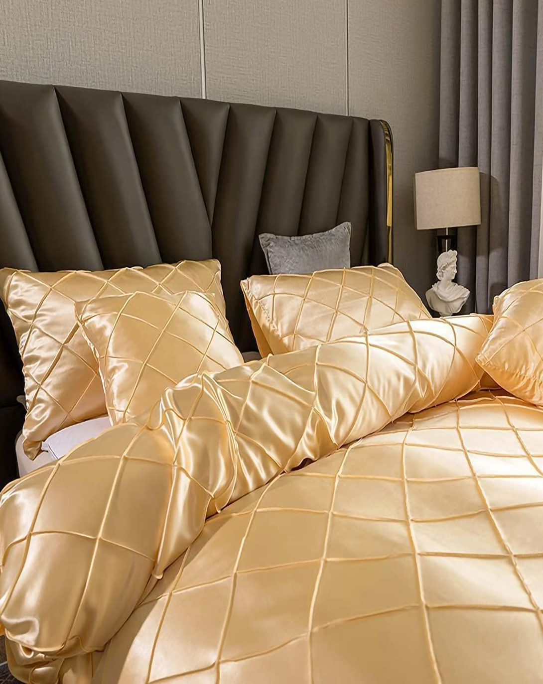 SWAN LINEN BED SET (SET OF 4) ANGIE HOMES