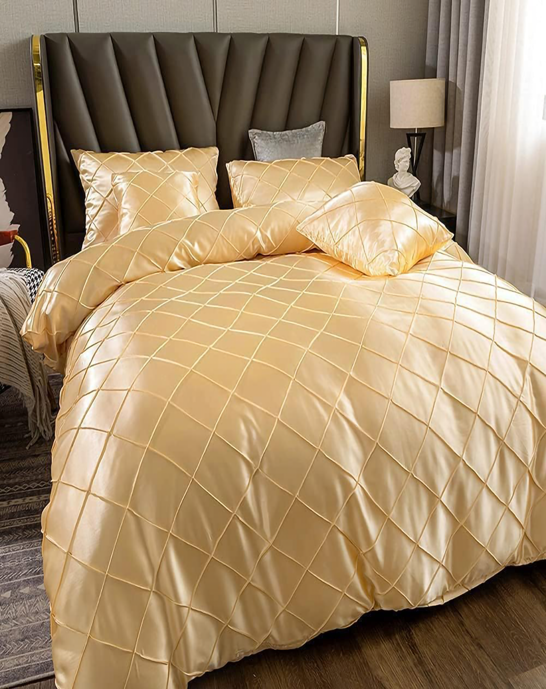 SWAN LINEN BED SET (SET OF 4) ANGIE HOMES