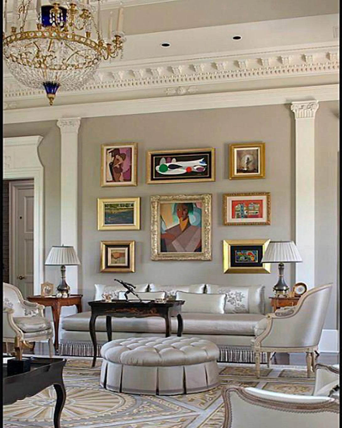 SWIVEL WHITE SOFA SET ANGIE HOMES