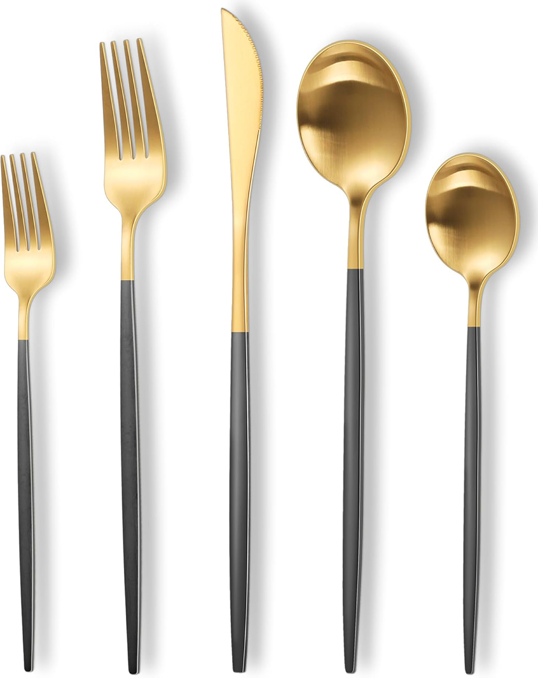 Saam Grey Rose Gold Modern Cutlery Set