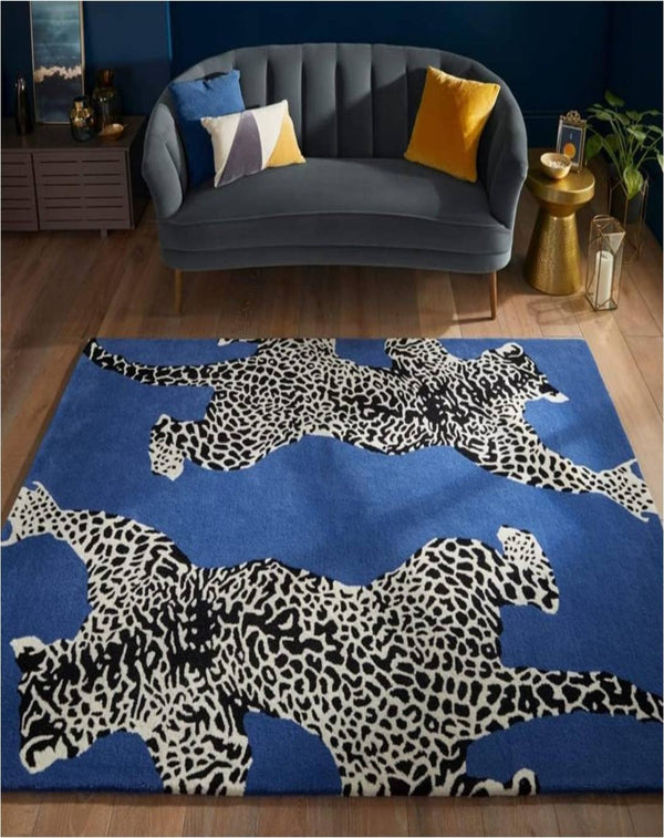 Sapphire Blue Hand-Tufted Rugs