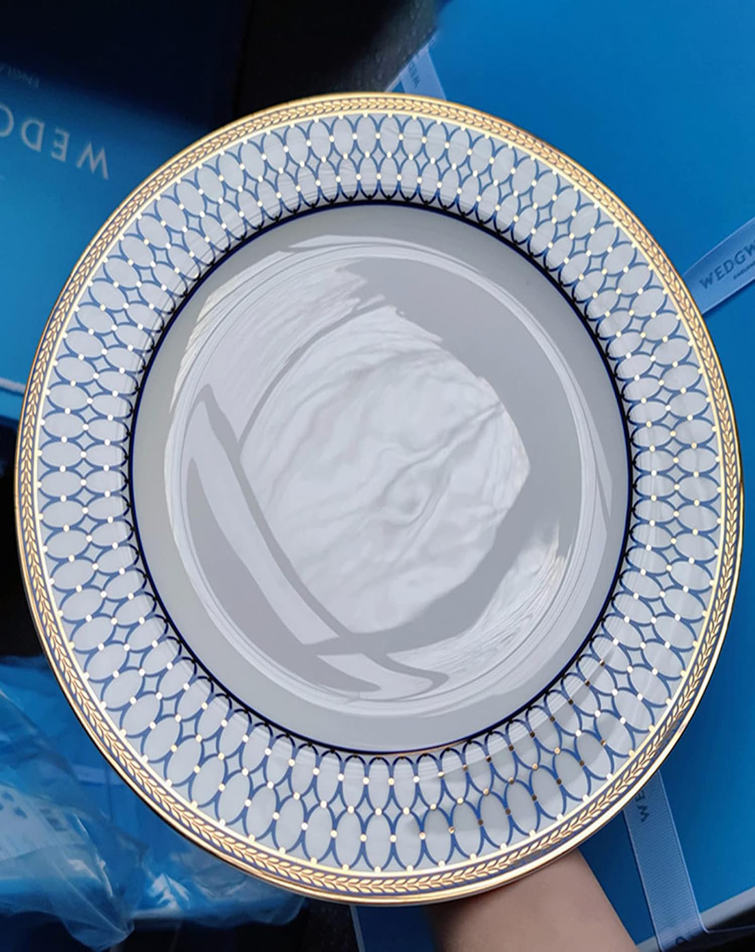 Sarah Blue and White plate set