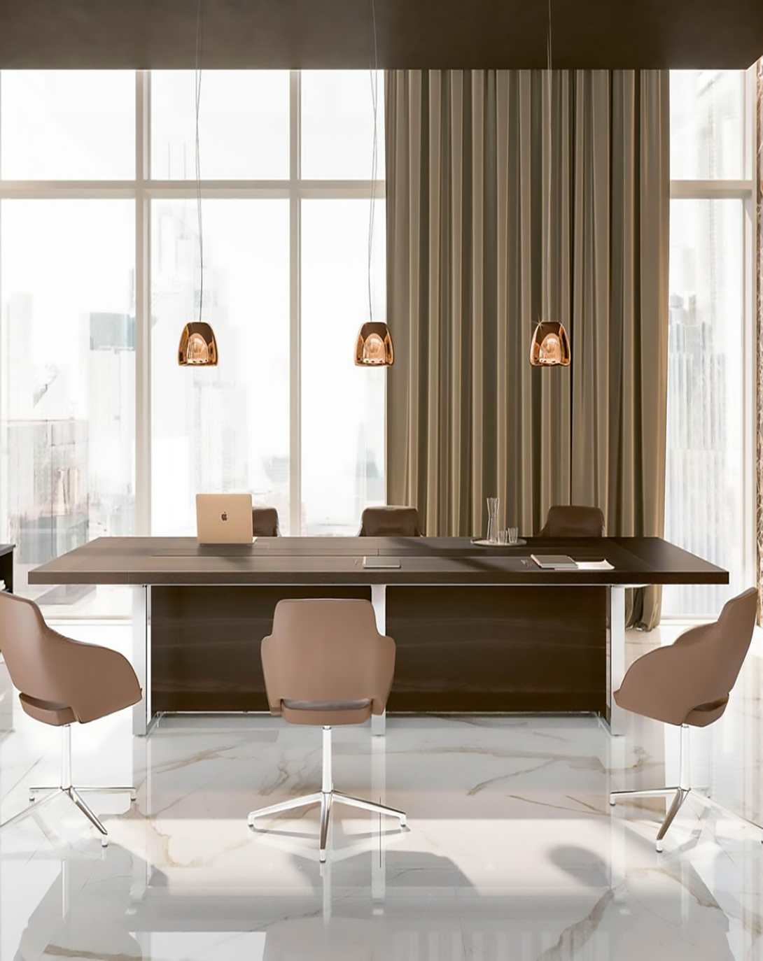 Sev Brown Conference Table | 6 Person Conference Table ANGIE HOMES
