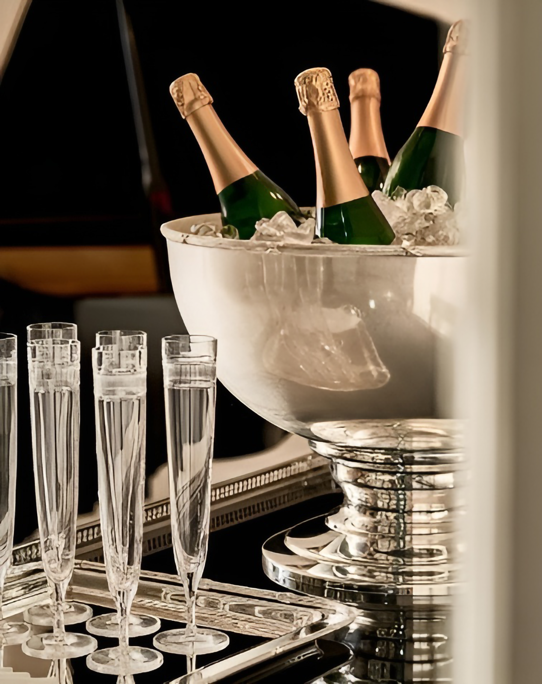 Sheen Transitional Silver Champagne Bucket - Angie Homes Silverware ANGIE HOMES