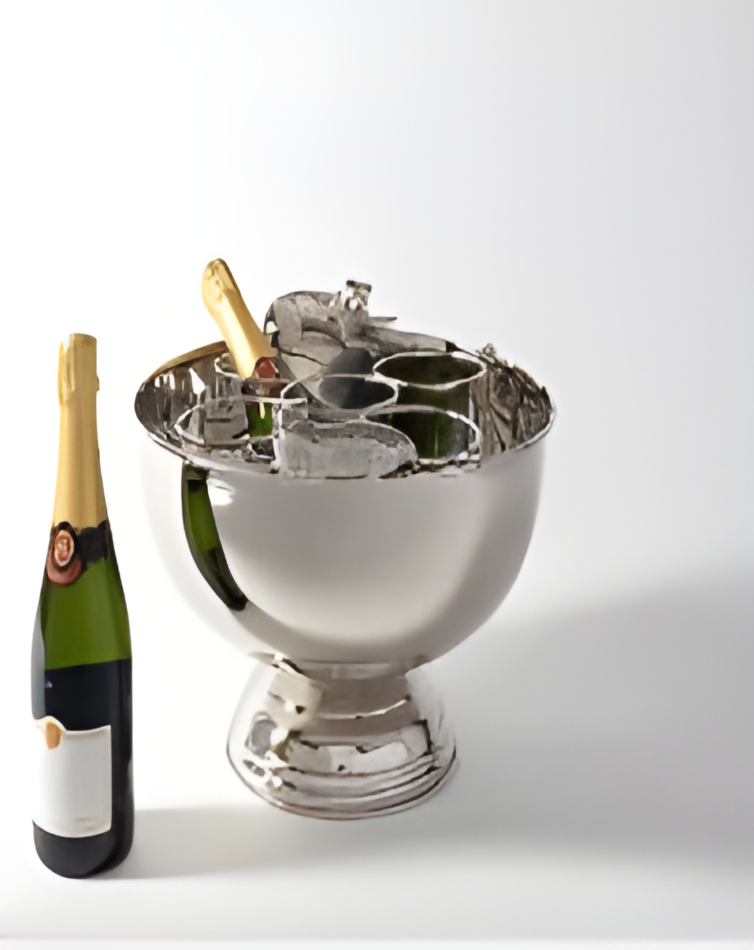 Sheen Transitional Silver Champagne Bucket - Angie Homes Silverware ANGIE HOMES