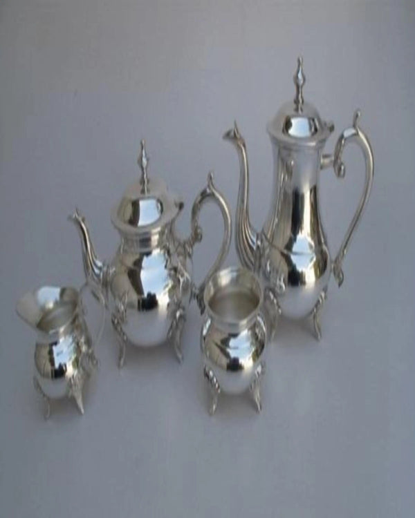 Shia Silver Pleated Luxury Tea Set ANGIE HOMES