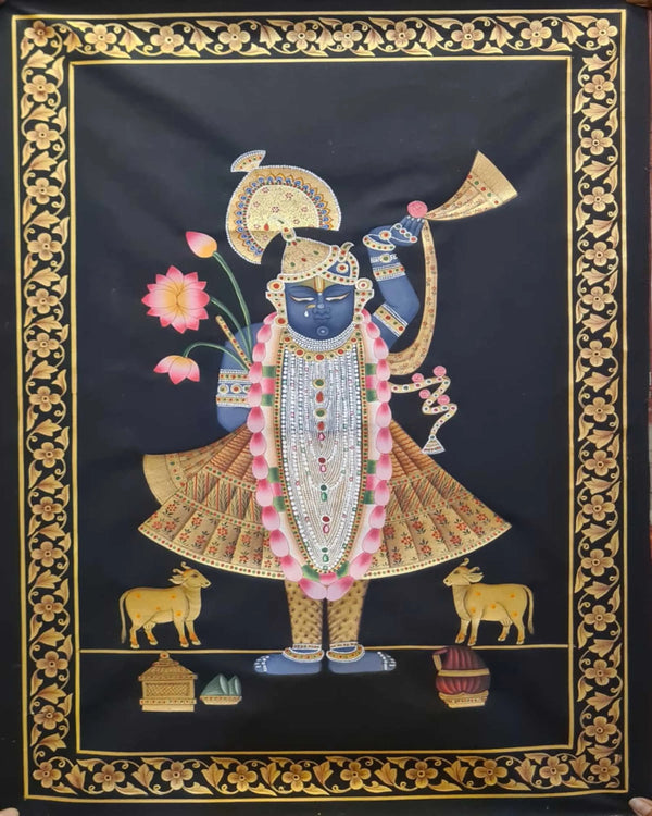Shri Krishna Black Pichwai ANGIE HOMES