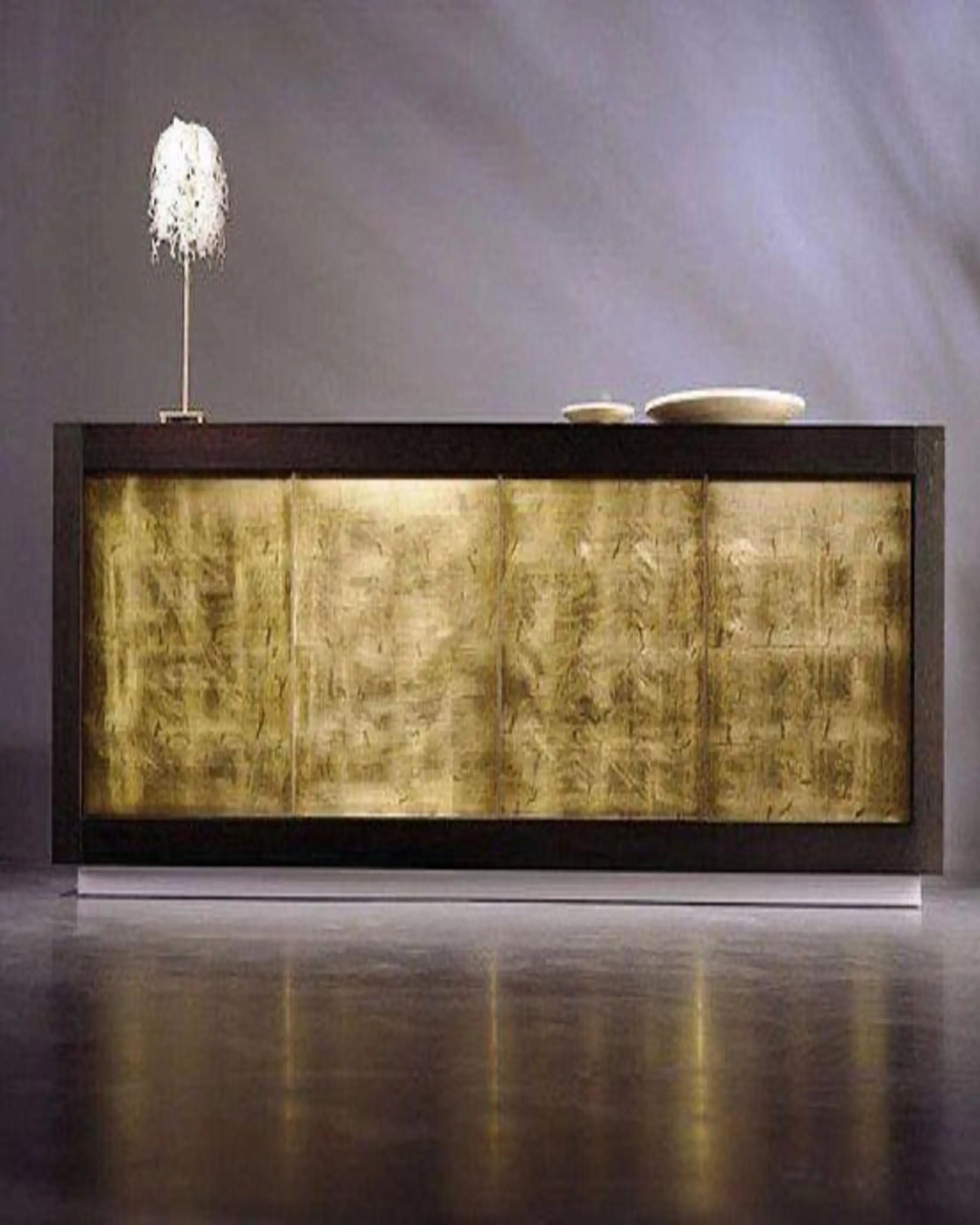 Shwan Gold Leaf Fronted Modern Sideboard