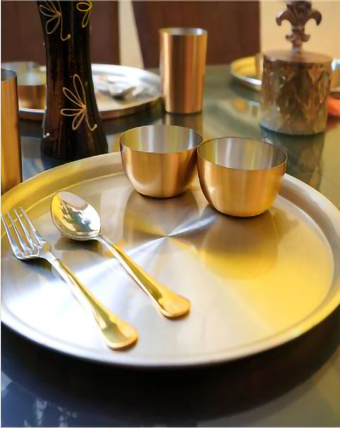 Silence Gold and Silver Finish Cutlery Set - Angie Homes Serverware