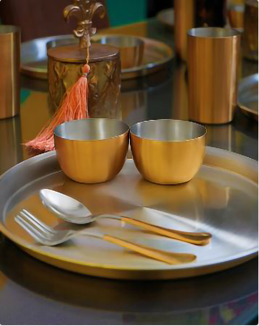 Silence Gold and Silver Finish Cutlery Set - Angie Homes Serverware ANGIE HOMES