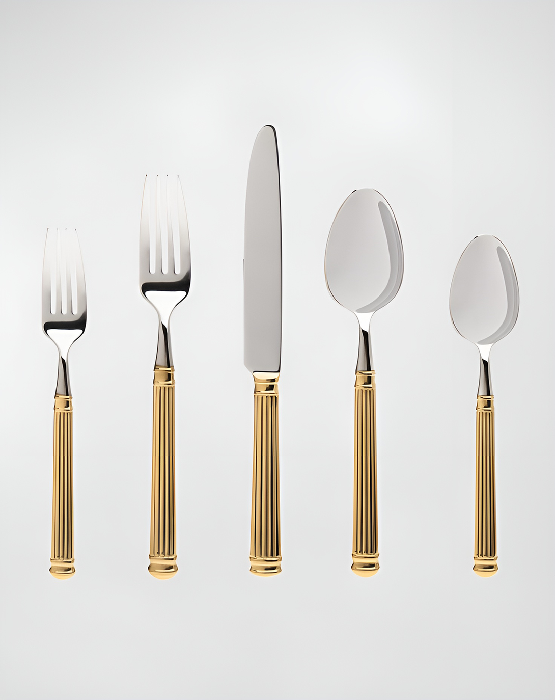 Silence Gold and Silver Finish Cutlery Set - Angie Homes Serverware ANGIE HOMES