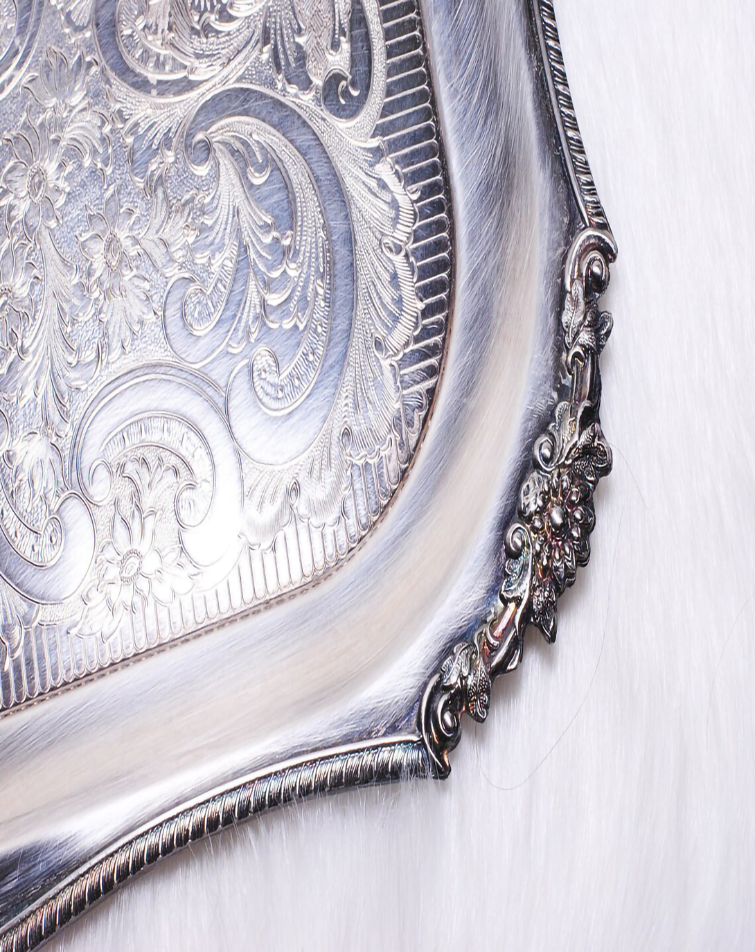 Starlight Transitional Silver Plated Rectangle Tray