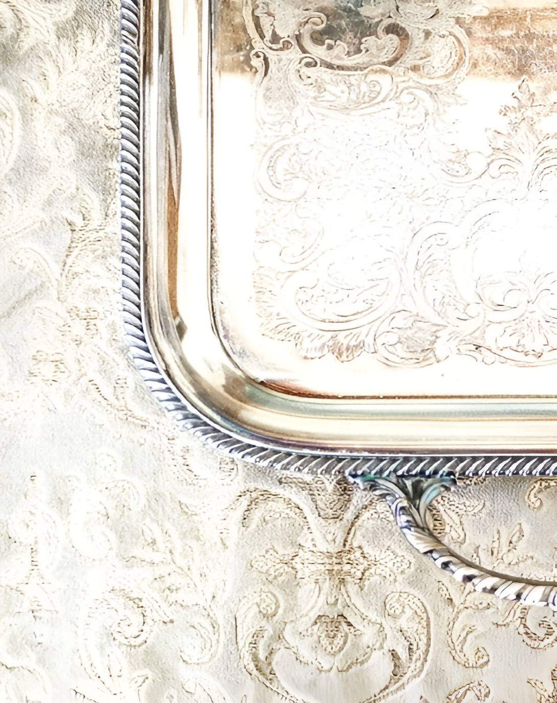 Starlight Transitional Silver Plated Rectangle Tray