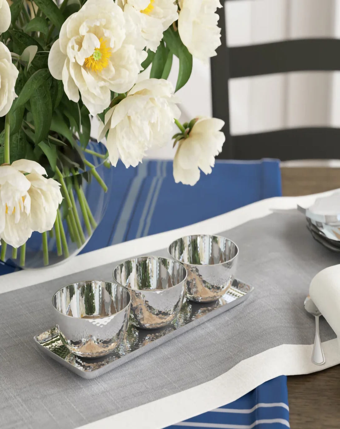 Silver Plated Small Bowl Set - Angie India Serverware ANGIE HOMES