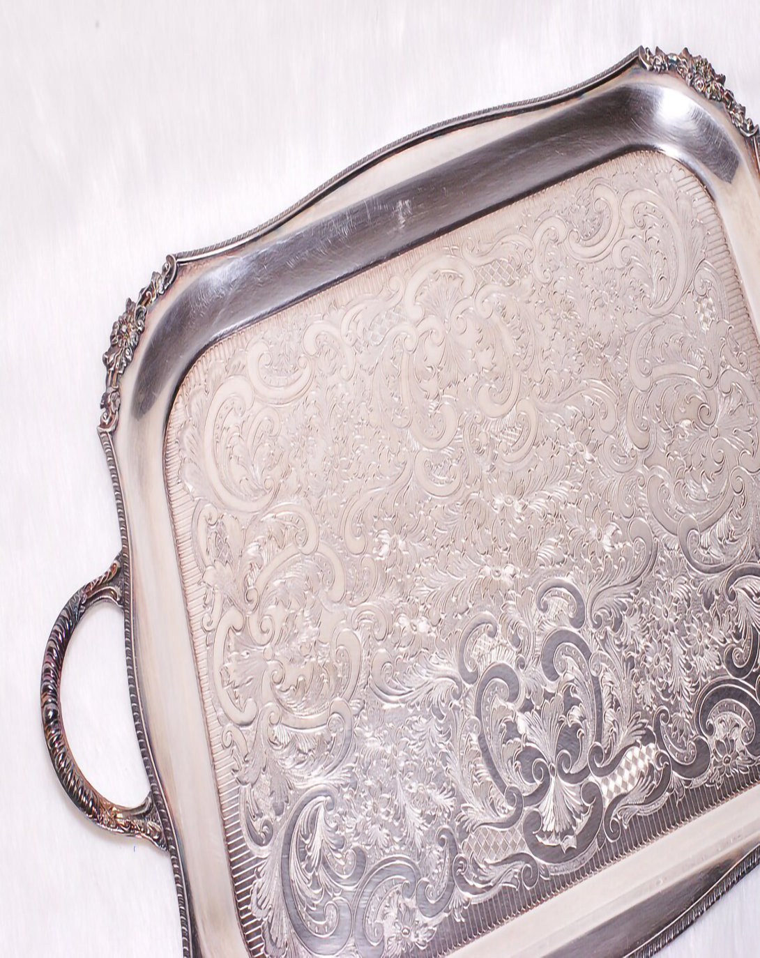 Starlight Transitional Silver Plated Rectangle Tray