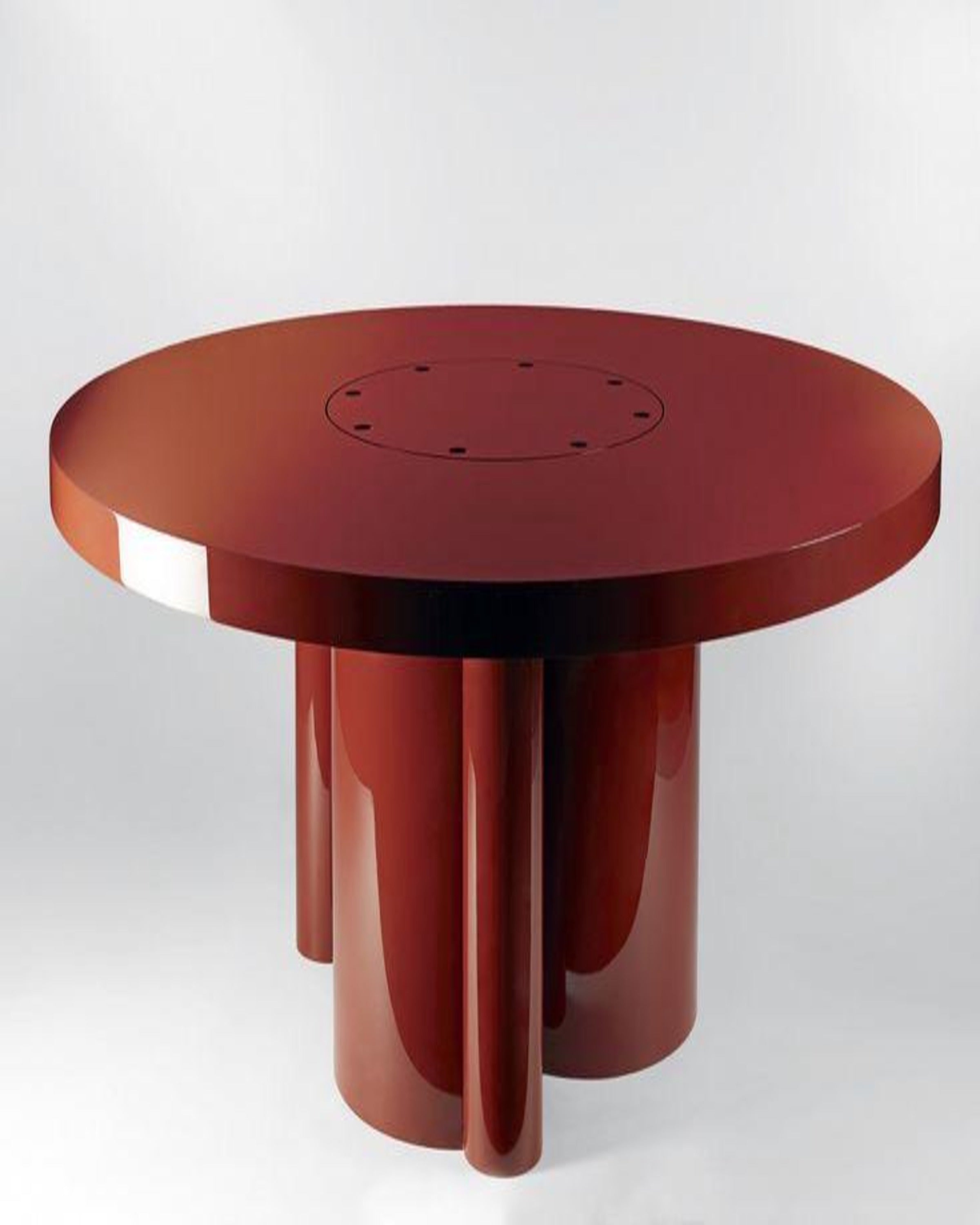 Sleek Metal Round Side Table ANGIE HOMES