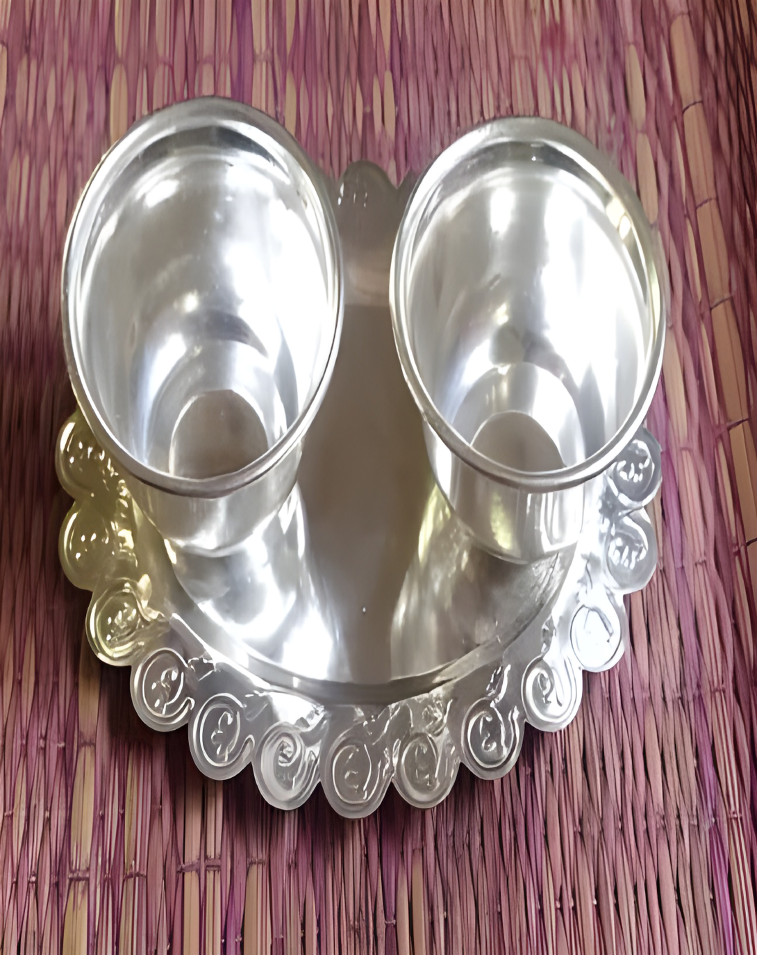 Small Silver Plate Bowl Set of 4 - Angie India Serverware ANGIE HOMES