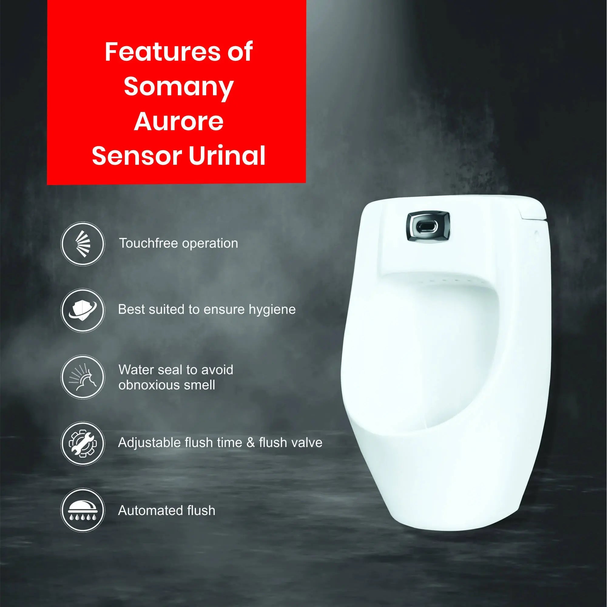 Somany Aurore Sensor Urinal Flush Somany Ceramics