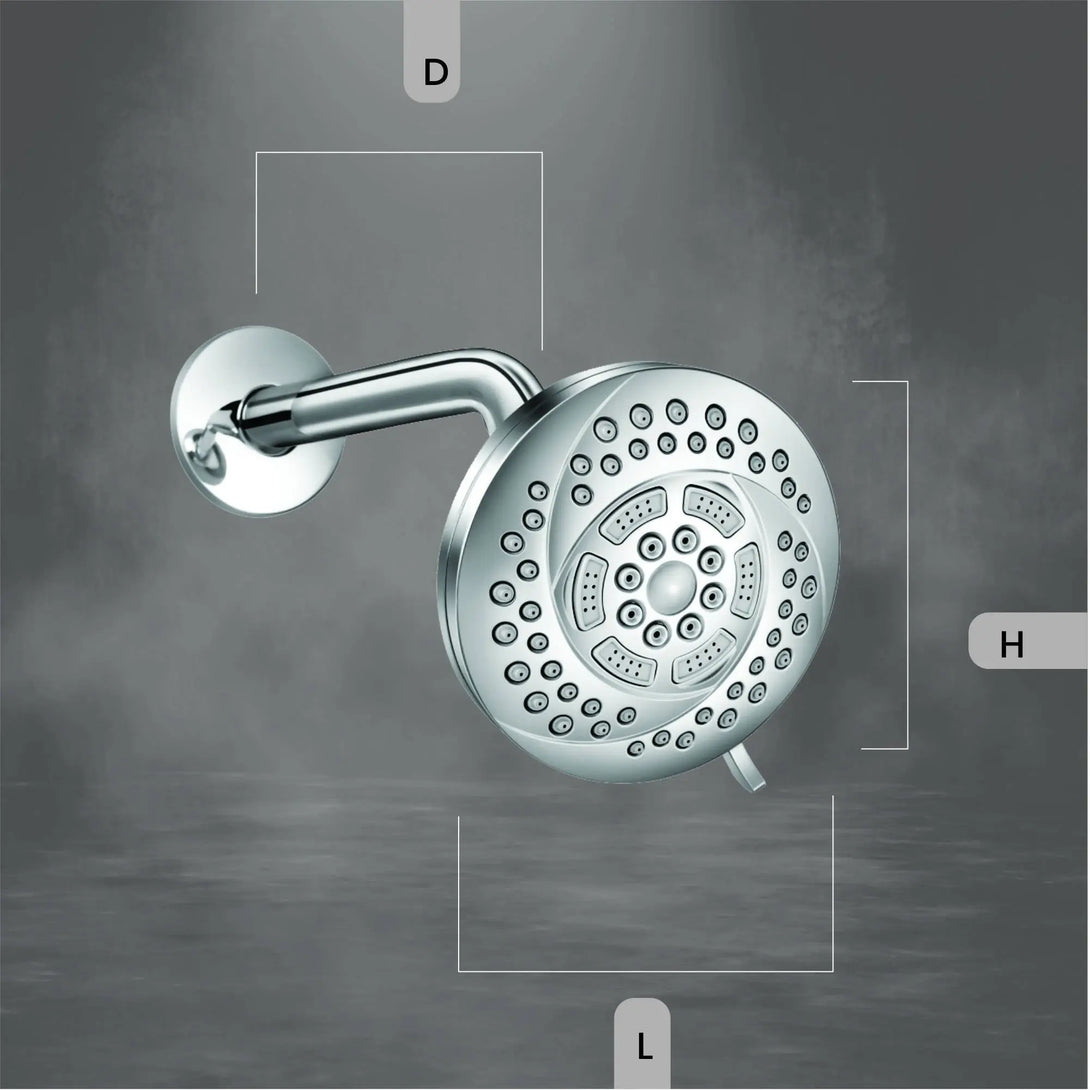 Somany Beau 6 Fn 5 inch OH Shower with Arm & Flange Somany Ceramics