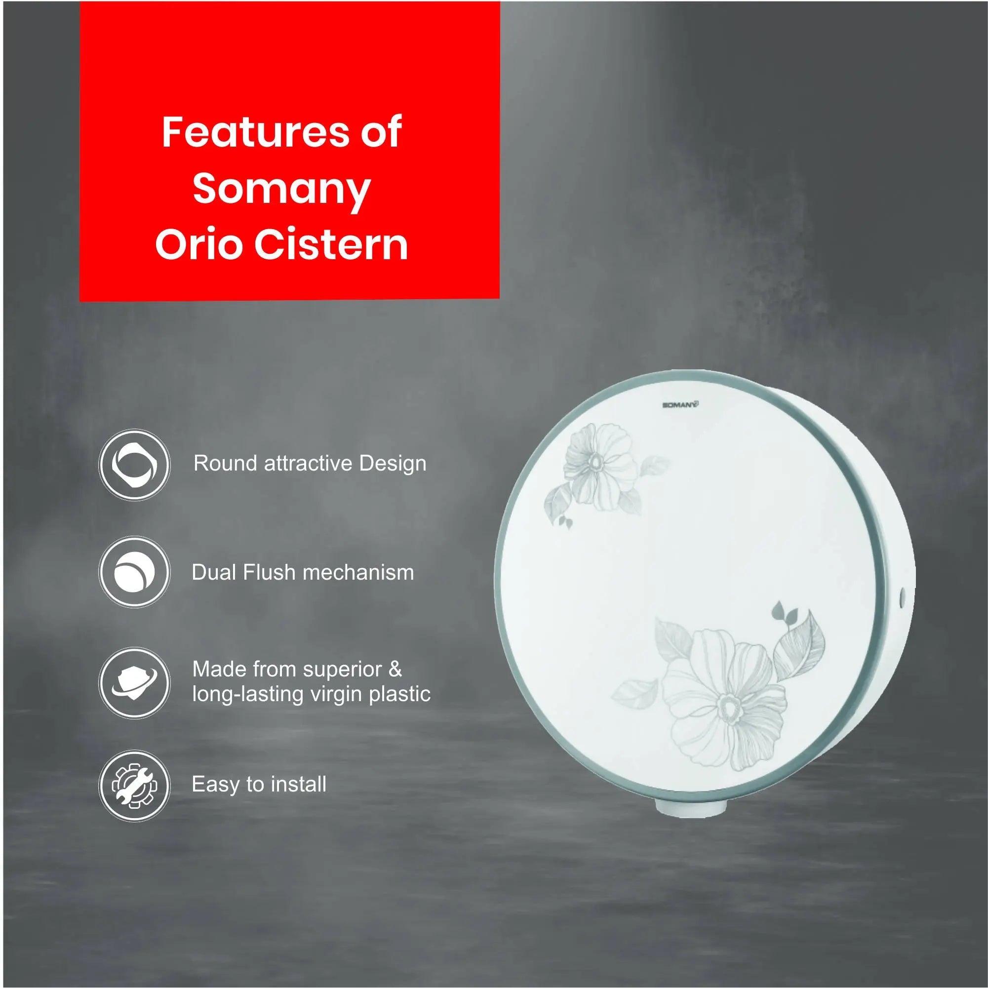 Somany Orio Plastic Cistern Somany Ceramics