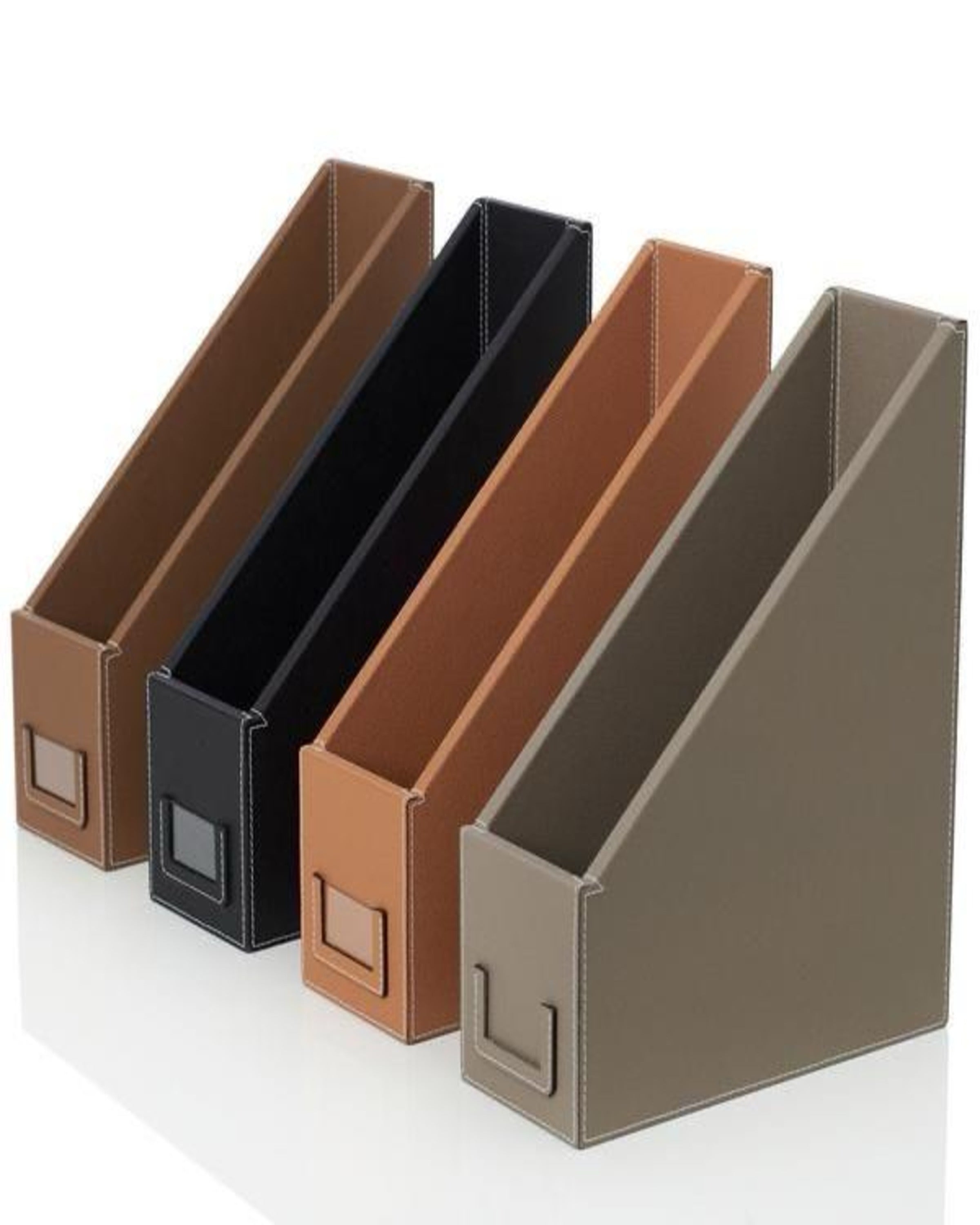 Standard File Stand Sophisticated Multi Color Leather File Stand – ANGIE HOMES