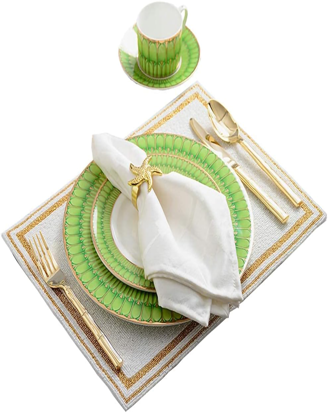 Symphony Lime Green Modern Dinner Set